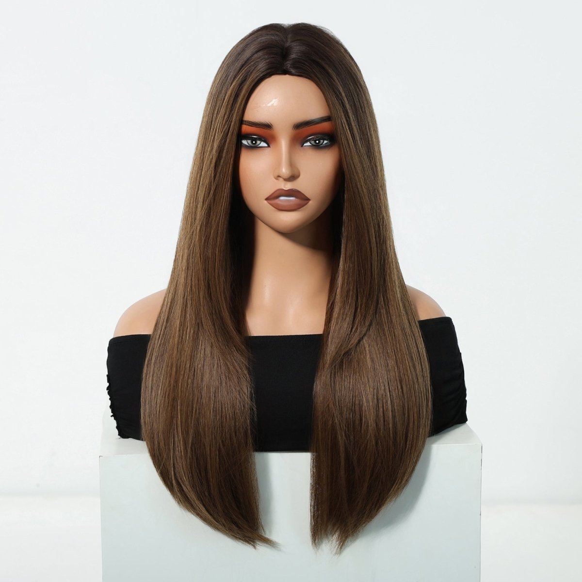 Chestnut Brown Straight Wig - MARKETPLACE - Milk &amp; Honey Wigs