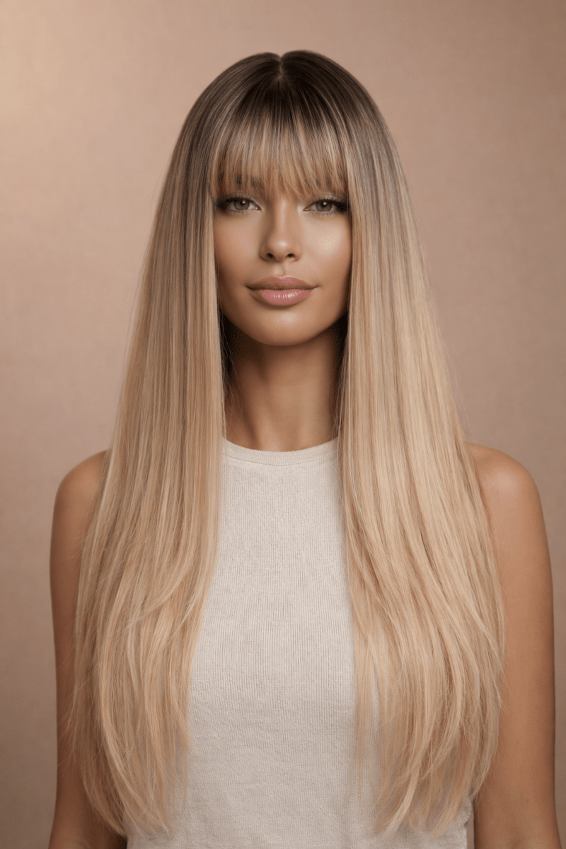 CHICAGO - Blonde Ombre - Fringe Wig - Milk &amp; Honey Wigs