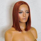 CIARA Auburn 14" Human Hair 13x6 Lace Front Wig - Milk & Honey Wigs
