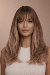 CLARA - Ombre Brown - Fringe Wig - Milk & Honey Wigs
