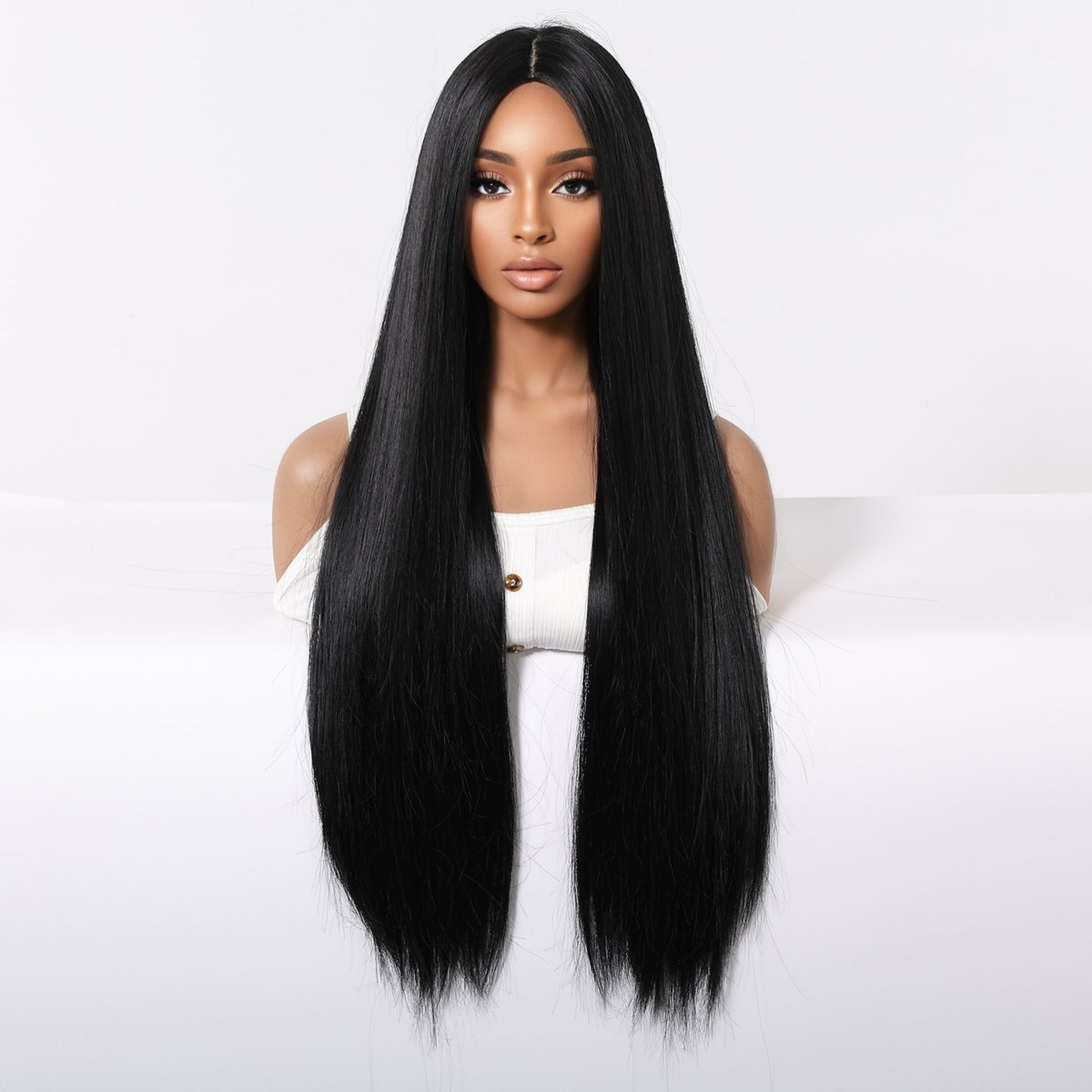 Classic Jet Black Sleek Straight Wig - MARKETPLACE - Milk &amp; Honey Wigs