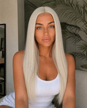 CLEO - Platinum White Blonde - Human Hair Wig - Milk & Honey Wigs
