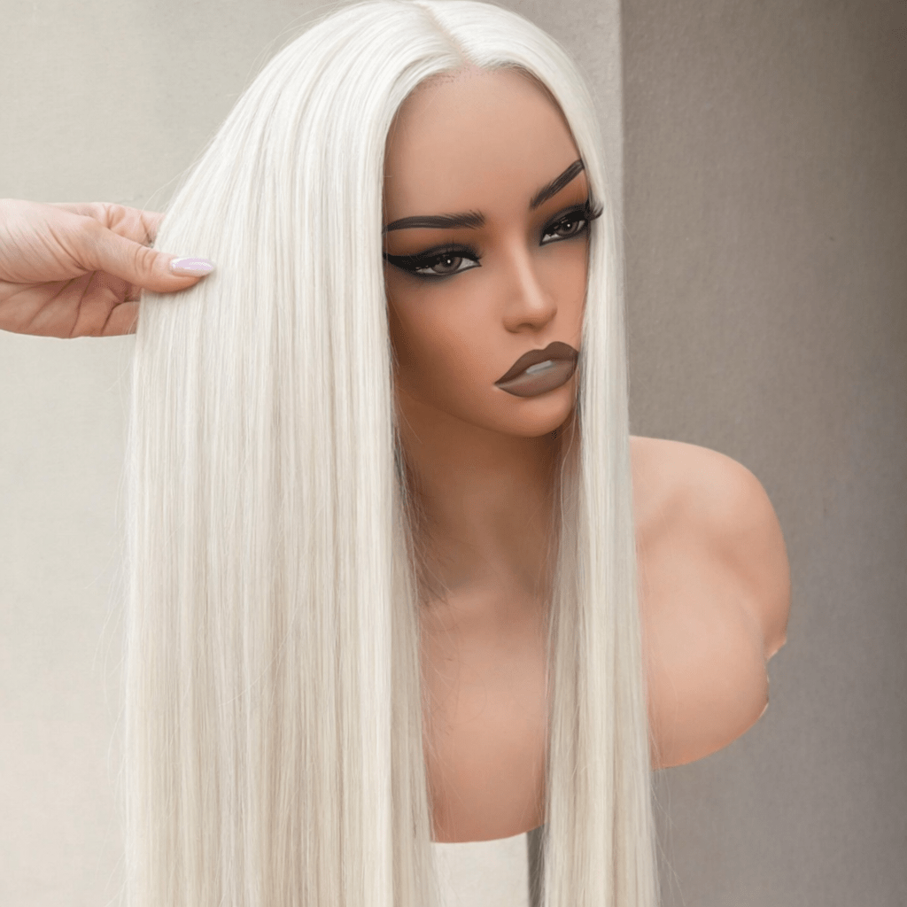CLEO - Platinum White Blonde - Human Hair Wig - Milk &amp; Honey Wigs