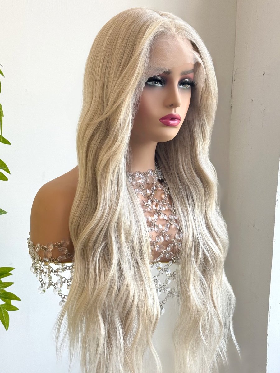 Cool Blonde Wavy 13x6 Lace Front Wig - MARKETPLACE - Milk &amp; Honey Wigs