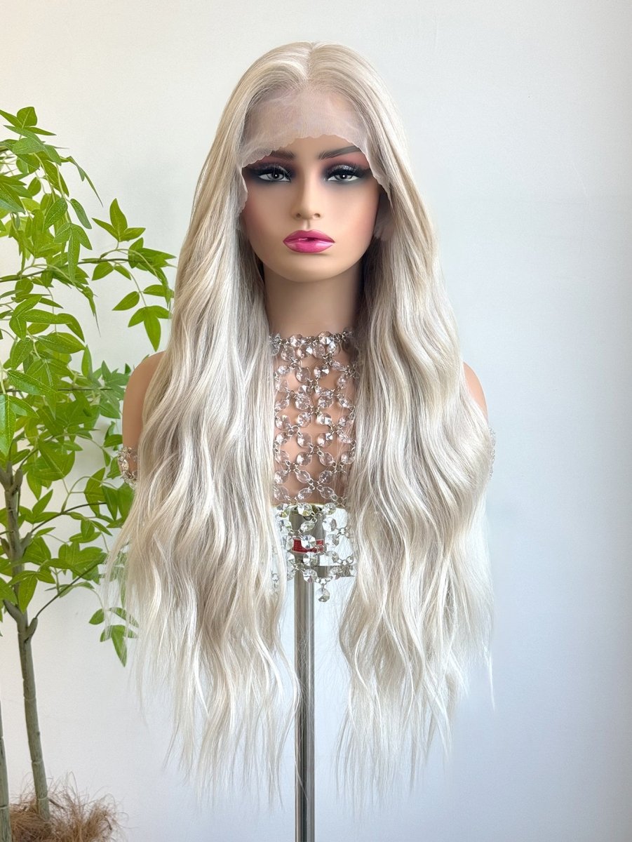 Cool Blonde Wavy 13x6 Lace Front Wig - MARKETPLACE - Milk &amp; Honey Wigs