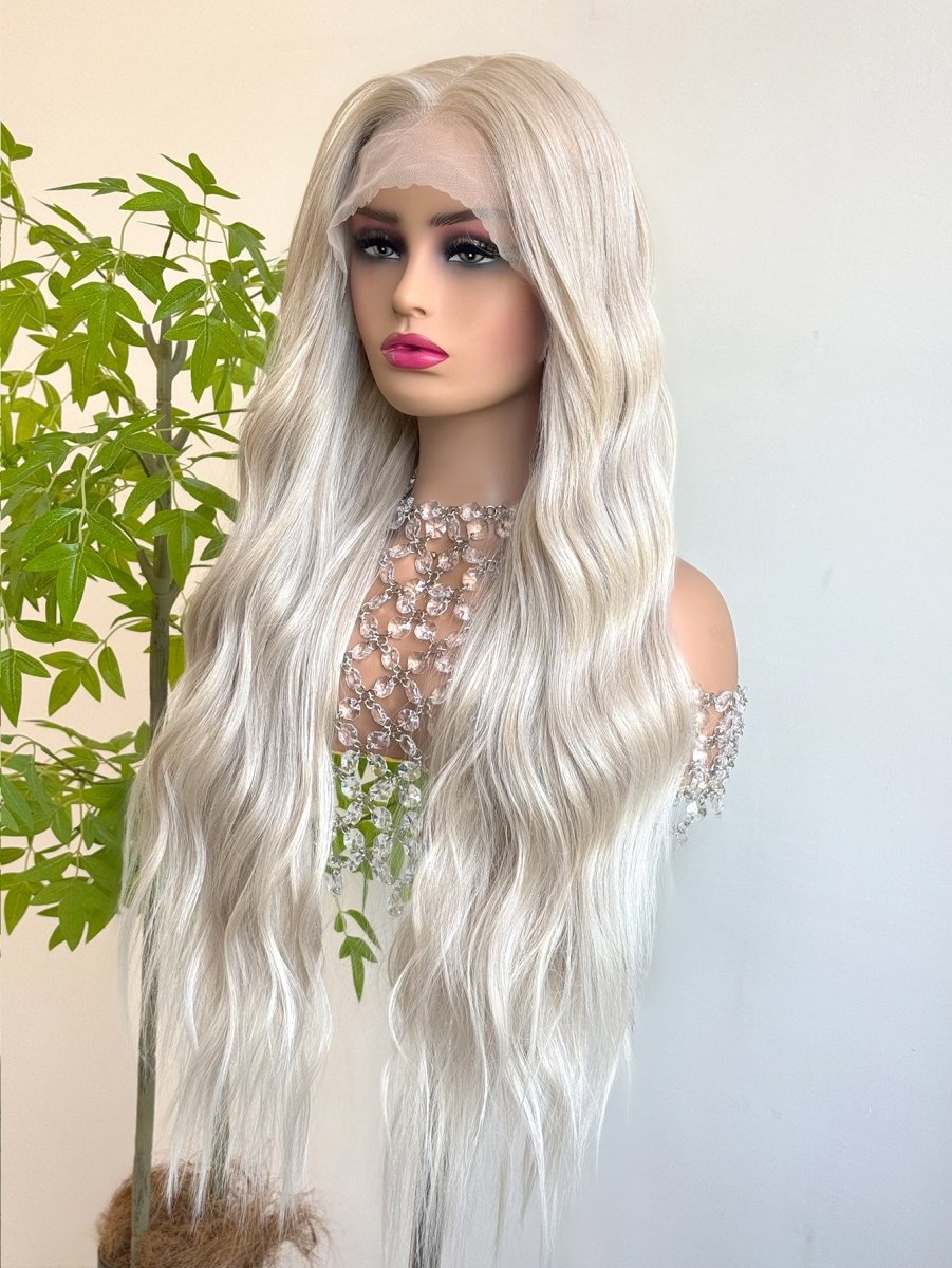 Cool Blonde Wavy 13x6 Lace Front Wig - MARKETPLACE - Milk &amp; Honey Wigs