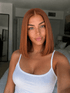 COPPER BOB - 30 - Human Hair Wig - Milk & Honey Wigs