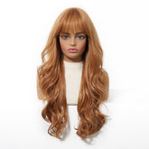 Copper Cinnamon Waves with Blunt Fringe Wig - MARKETPLACE - Milk & Honey Wigs