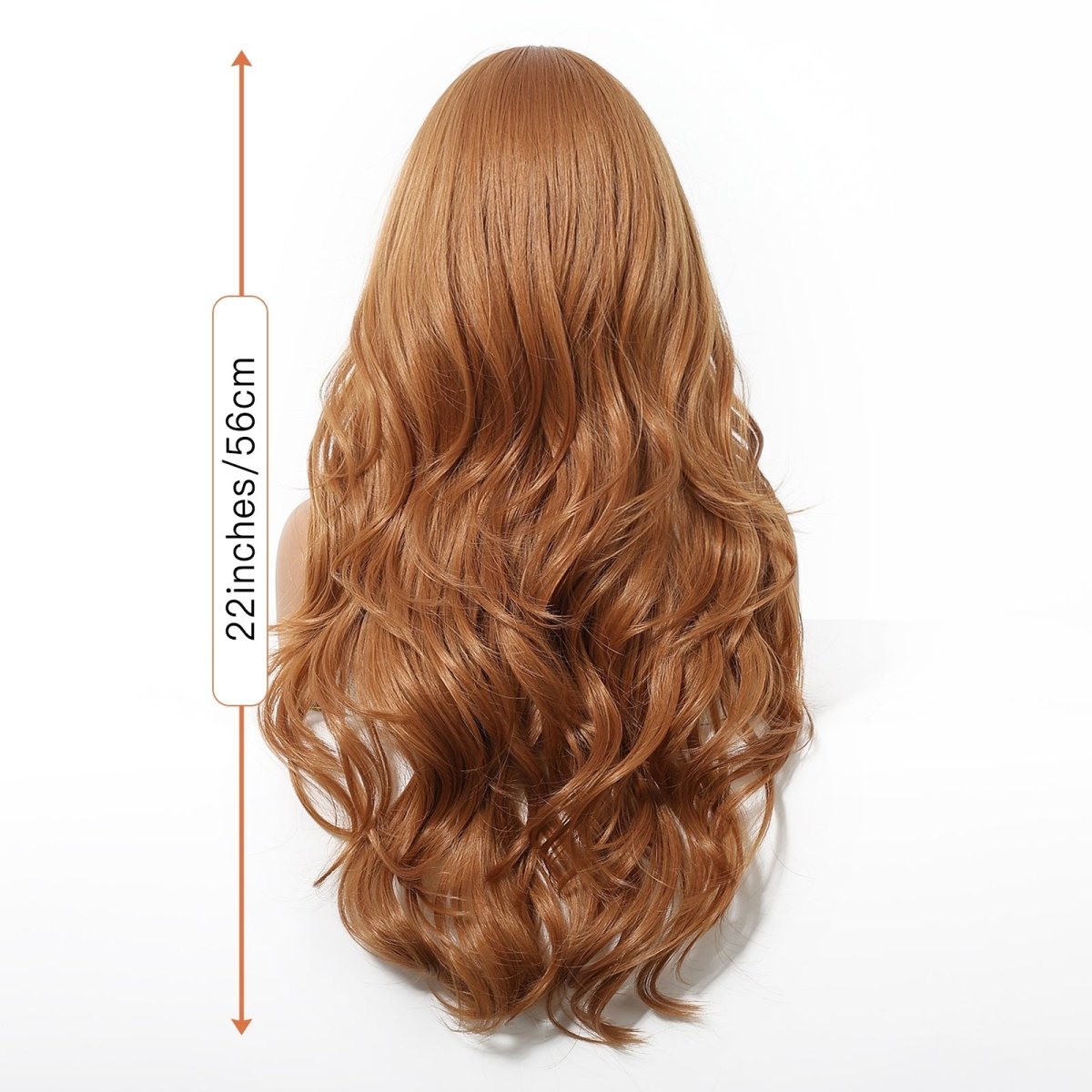 Copper Cinnamon Waves with Blunt Fringe Wig - MARKETPLACE - Milk &amp; Honey Wigs