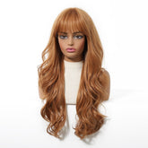 Copper Cinnamon Waves with Blunt Fringe Wig - MARKETPLACE - Milk & Honey Wigs