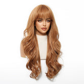 Copper Cinnamon Waves with Blunt Fringe Wig - MARKETPLACE - Milk & Honey Wigs