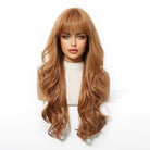 Copper Cinnamon Waves with Blunt Fringe Wig - MARKETPLACE - Milk & Honey Wigs