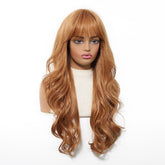 Copper Cinnamon Waves with Blunt Fringe Wig - MARKETPLACE - Milk & Honey Wigs