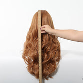 Copper Cinnamon Waves with Blunt Fringe Wig - MARKETPLACE - Milk & Honey Wigs