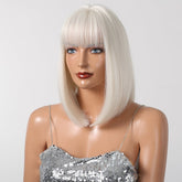 Creamy Champaign White Short Platinum Bob Wig - MARKETPLACE - Milk & Honey Wigs
