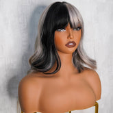 CRUELA Half Grey Black Bob Fringe Wig - Milk & Honey Wigs