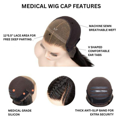 CUSTOM COLOUR medical cap human hair lace front wig | Milk &amp; Honey Wigs