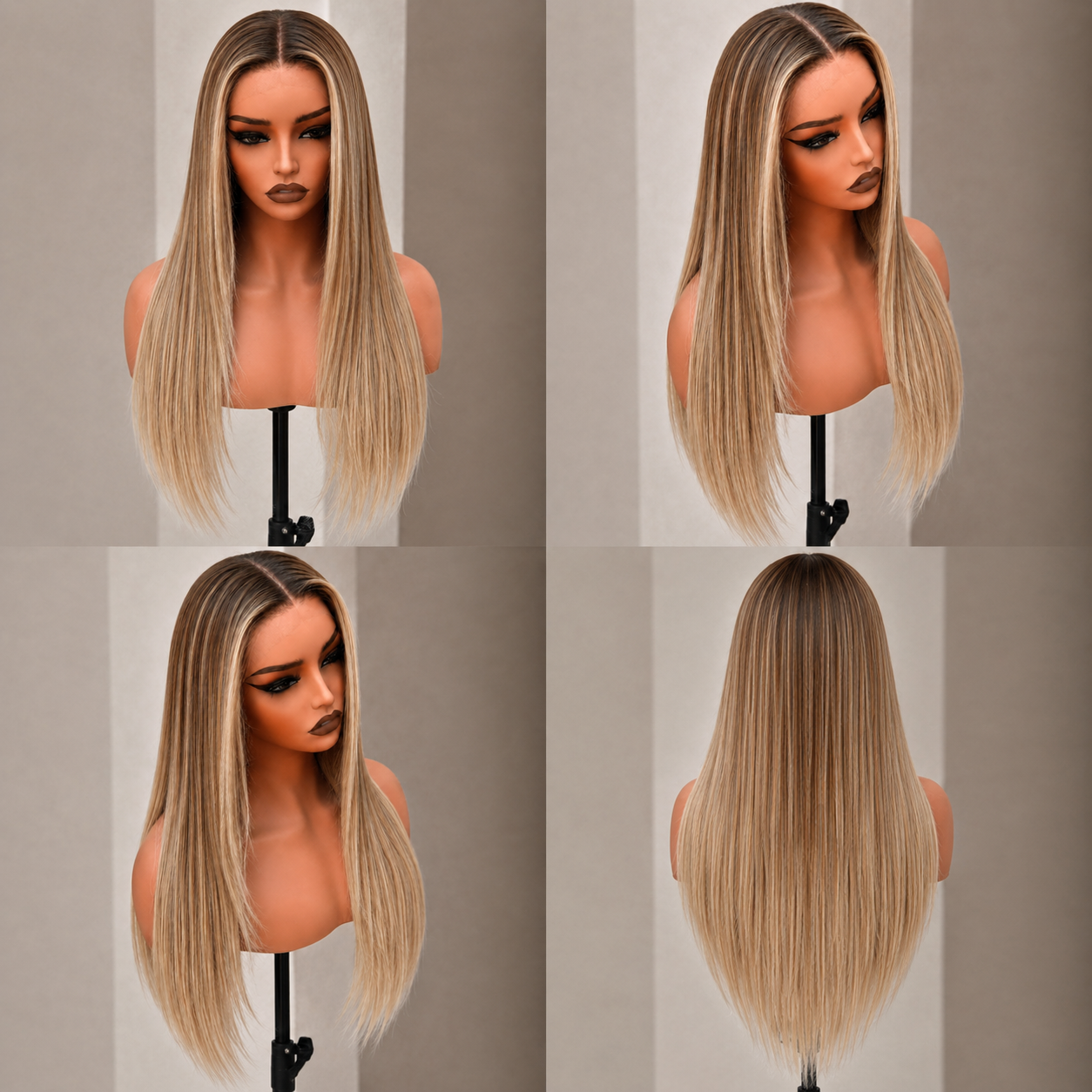 ARIA caramel blonde human hair lace front wig | Milk &amp; Honey Wigs