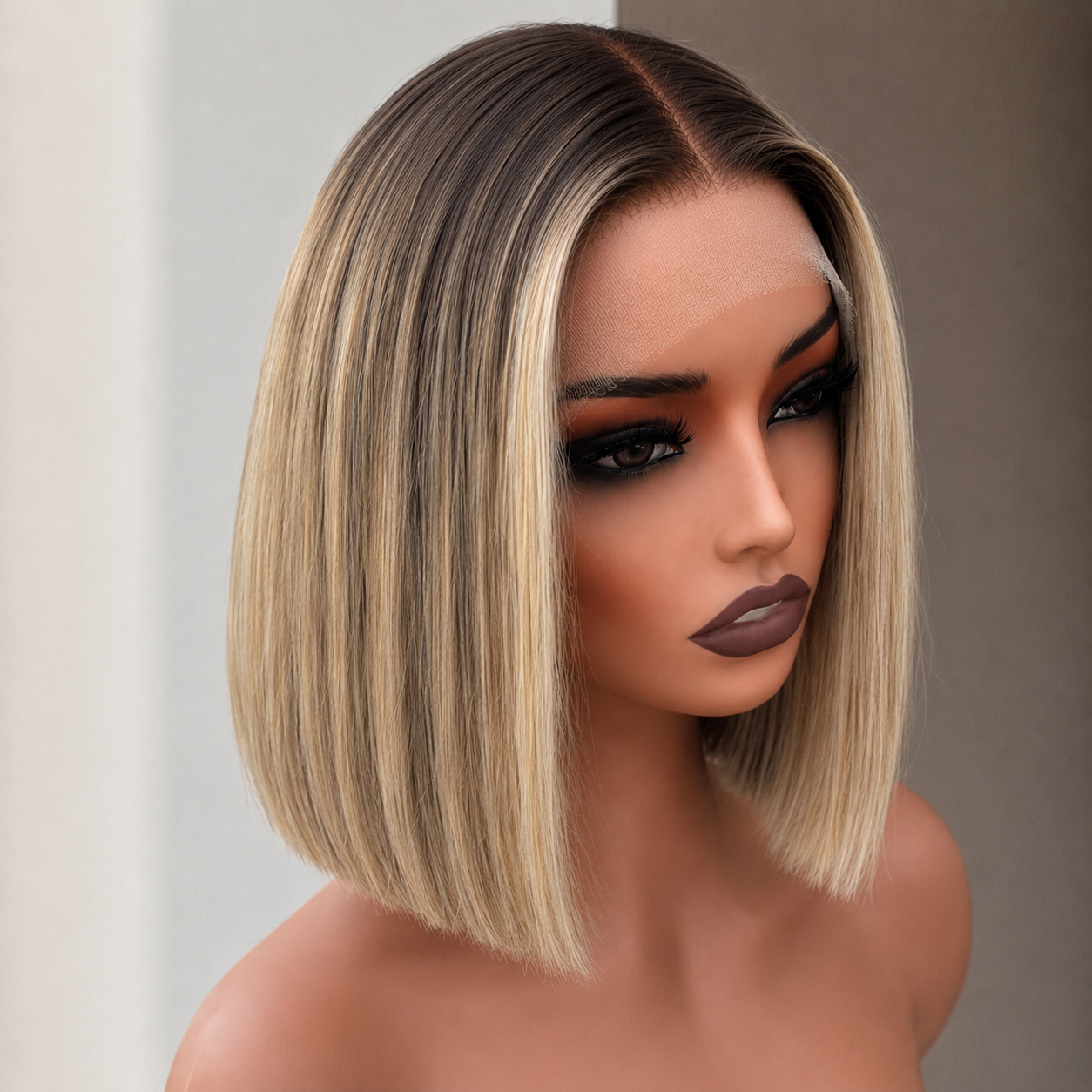 LUNA 10 INCH BOB - Chocolate Brown - Human Hair Wig
