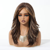 Dark Brown Blonde Highlights Wig - MARKETPLACE - Milk & Honey Wigs