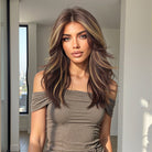 Dark Brown Blonde Highlights Wig - MARKETPLACE - Milk & Honey Wigs
