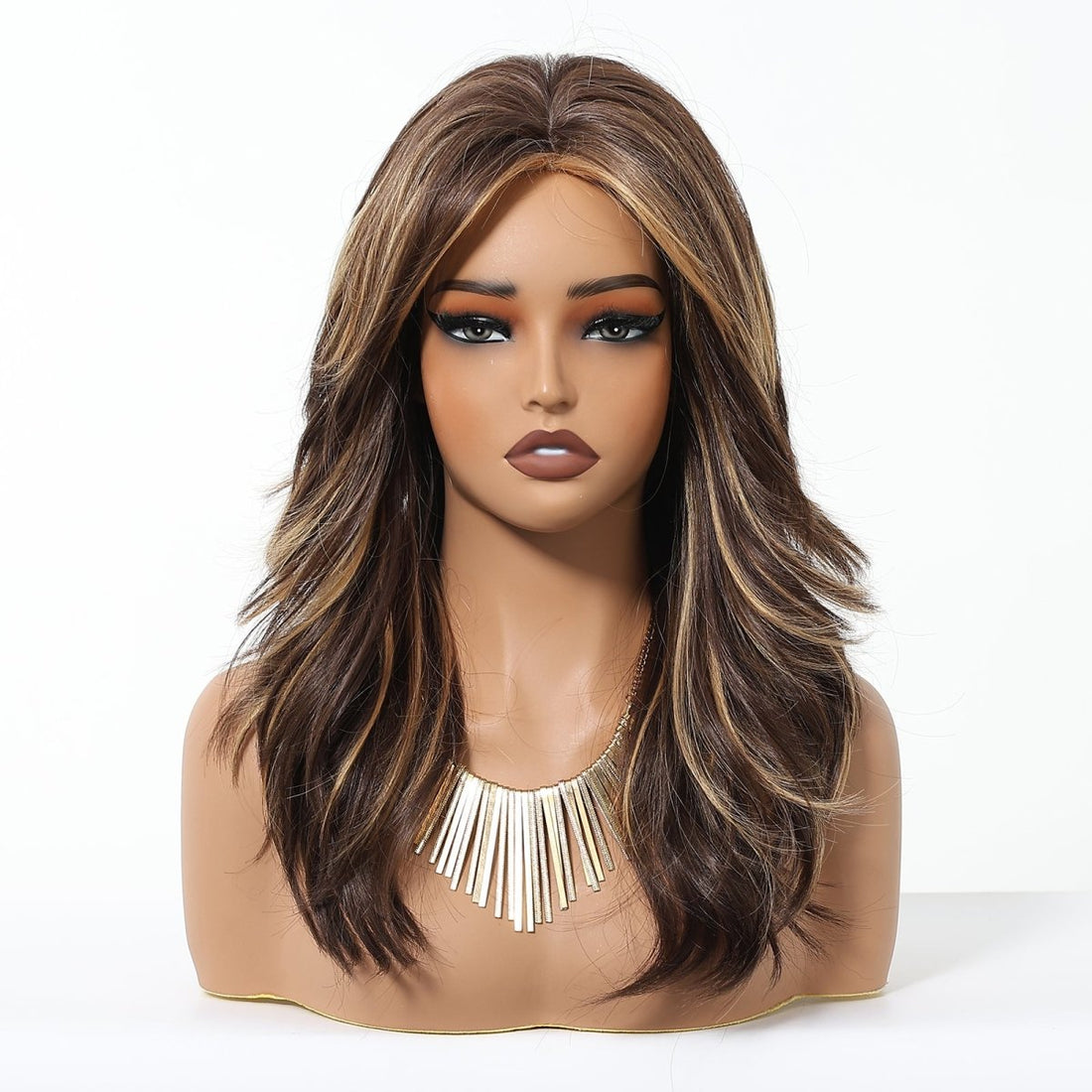 Dark Brown Blonde Highlights Wig - MARKETPLACE - Milk &amp; Honey Wigs