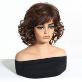Dark Brown Curl Fringe Wig - MARKETPLACE - Milk & Honey Wigs