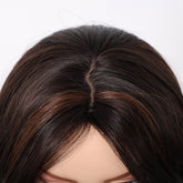 Dark Brown Wig Caramel Highlights Wig - MARKETPLACE - Milk & Honey Wigs