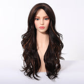 Dark Brown Wig Caramel Highlights Wig - MARKETPLACE - Milk & Honey Wigs