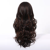 Dark Brown Wig Caramel Highlights Wig - MARKETPLACE - Milk & Honey Wigs