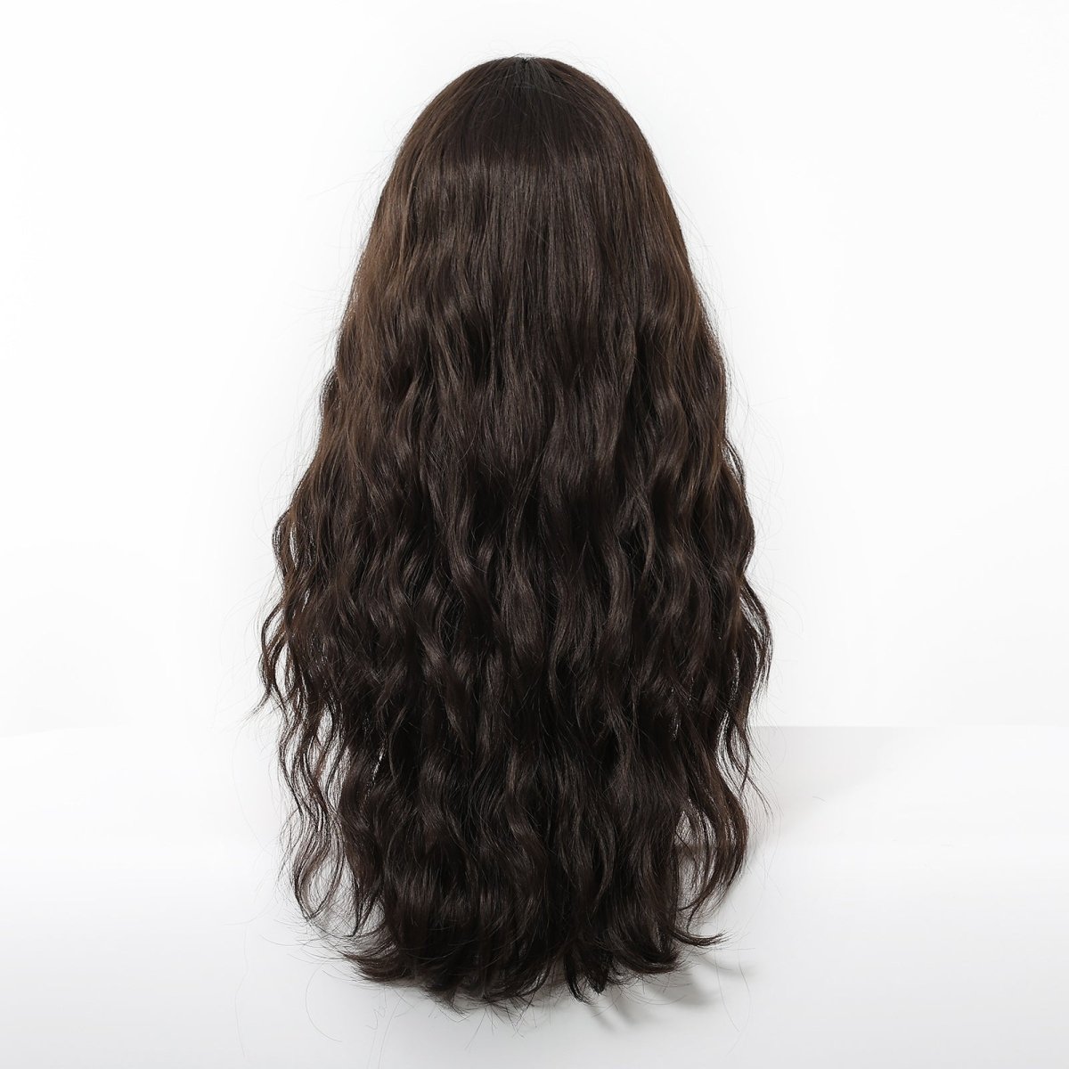 Dark Chocolate Wavy Wig with Full Fringe - MARKETPLACE - Milk & Honey Wigs