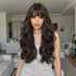 Dark Chocolate Wavy Wig with Full Fringe - MARKETPLACE - Milk & Honey Wigs