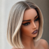 PAYTON lived in blonde human hair lace front bob wig | Milk & Honey Wigs