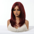 Deep Burgundy Red Layers Wig - MARKETPLACE - Milk & Honey Wigs