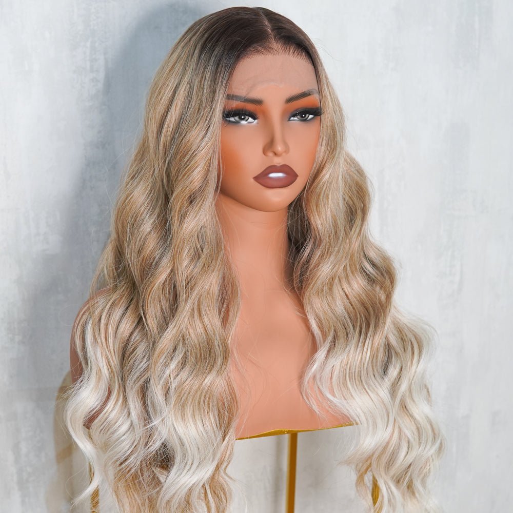DELILAH Honey Ombre Blonde 13x6 30&quot; Lace Front Wig - Milk &amp; Honey Wigs