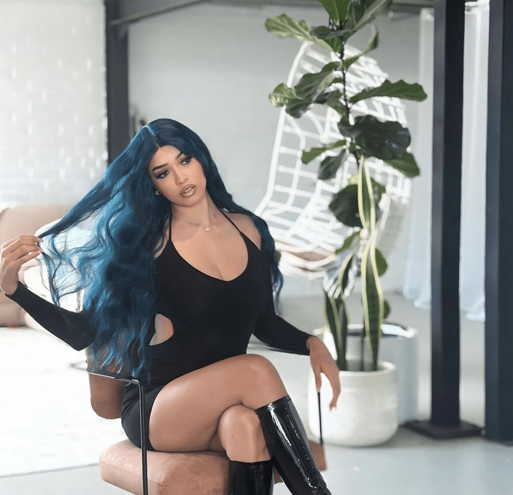 DELILAH Teal Blue 30&quot; Lace Front Wig - Milk &amp; Honey Wigs