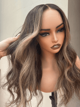 Dove Ombre Bronde Human Hair Lace Front Wig - Milk & Honey Wigs