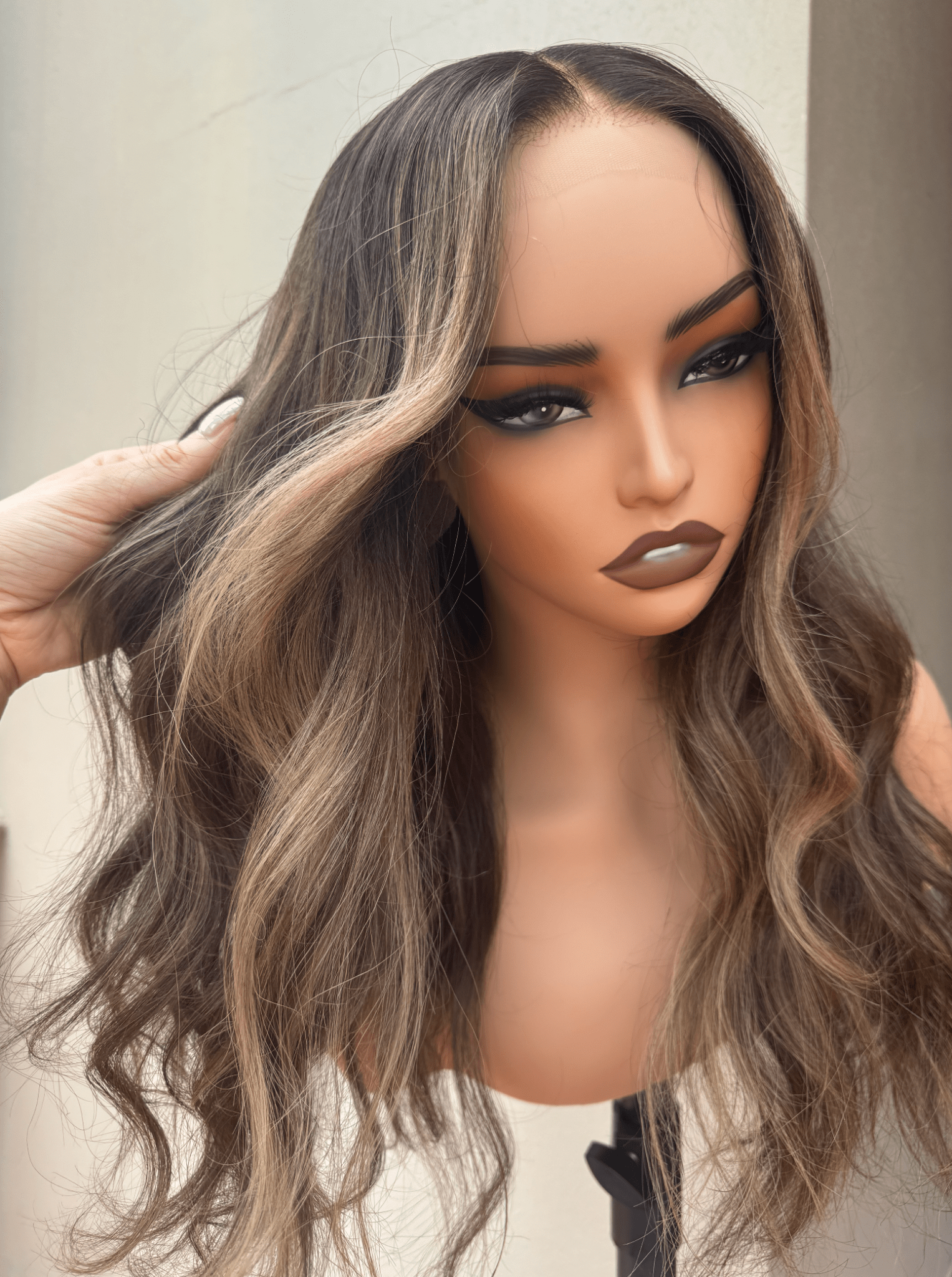 DOVE ombre bronde human hair lace front wig | Milk &amp; Honey Wigs
