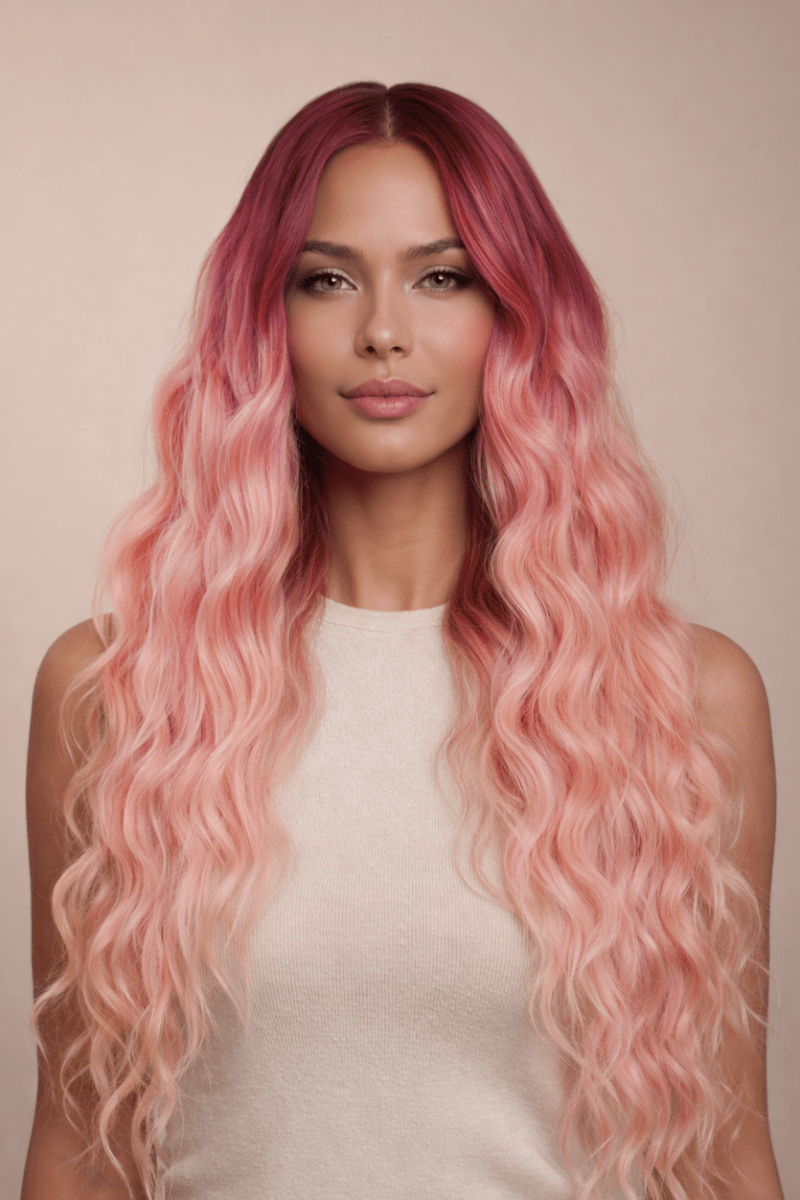 DREW - Ombre Pink - Lace Front Wig - Milk &amp; Honey Wigs