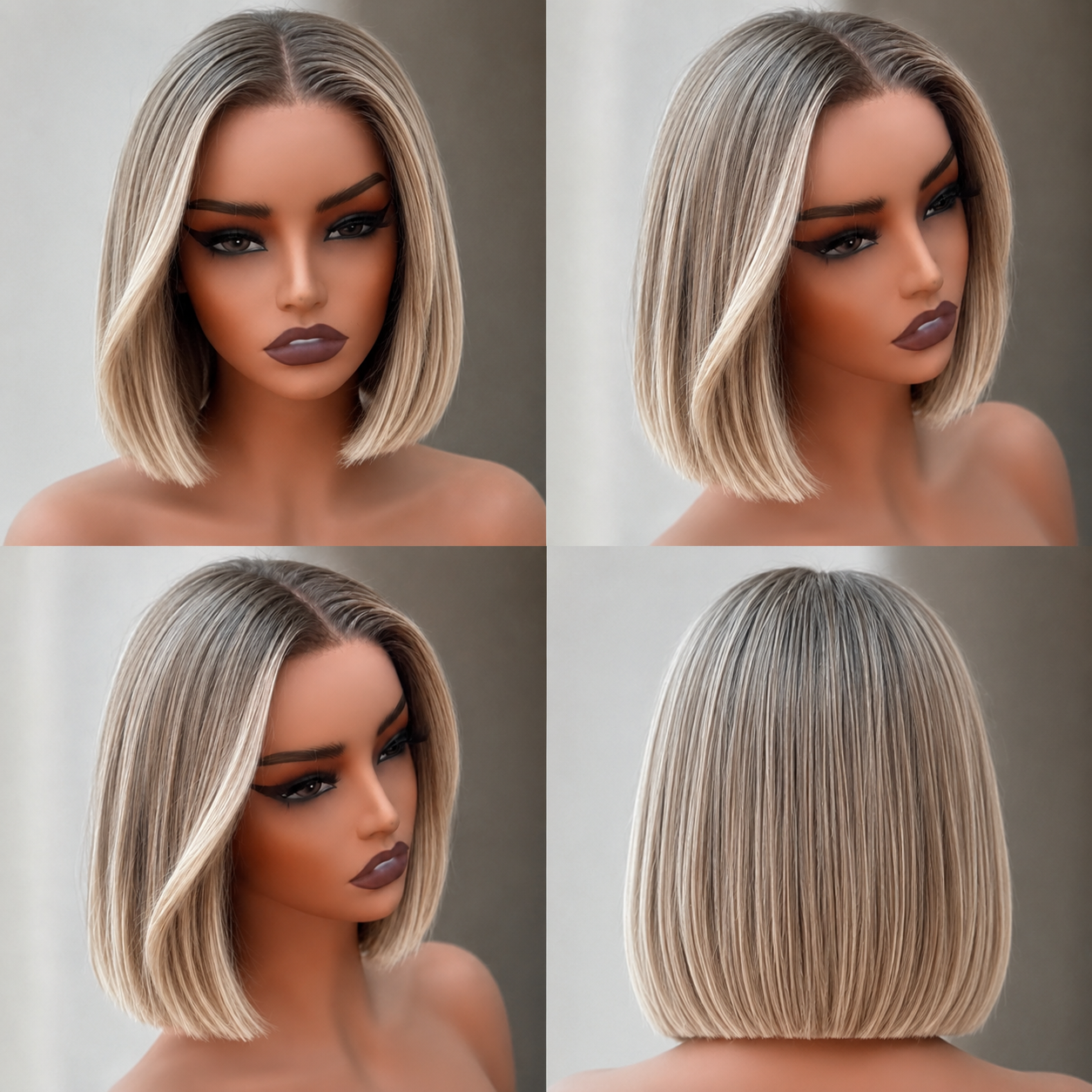 PAYTON lived in blonde human hair lace front bob wig | Milk &amp; Honey Wigs