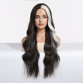 Ebony Waves with Front Platinum Highlights Wig - MARKETPLACE - Milk & Honey Wigs