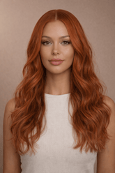 ERIKA - Ginger - Human Hair Wig | Ginger, 18 Inch, 13x6 Lace Front, Human Hair | Milk & Honey Wigs