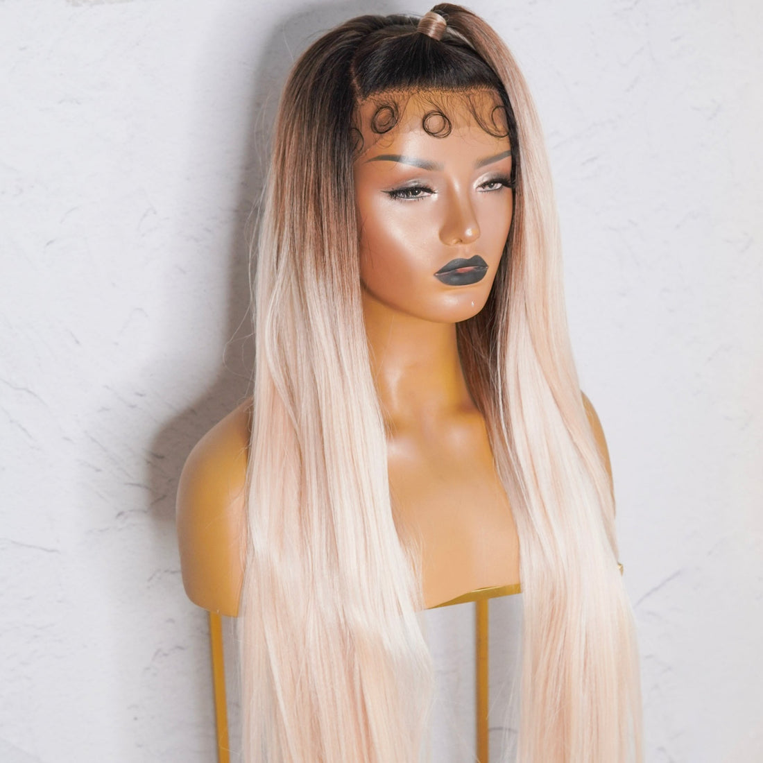 ESTELLE Brown Ombre Up Do Lace Front Wig - Milk &amp; Honey Wigs