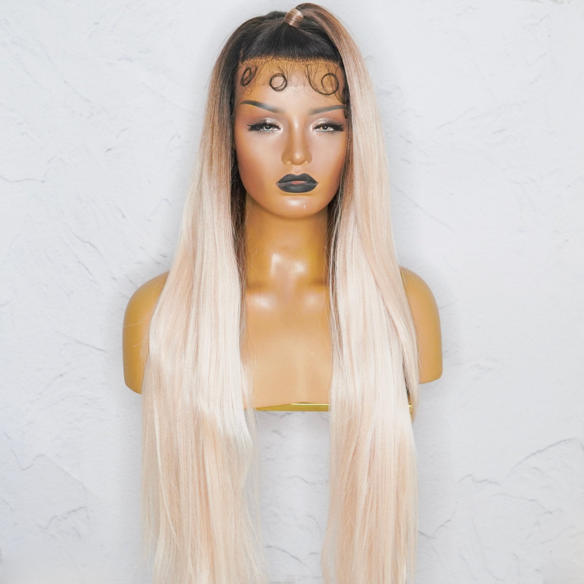 ESTELLE Brown Ombre Up Do Lace Front Wig - Milk &amp; Honey Wigs