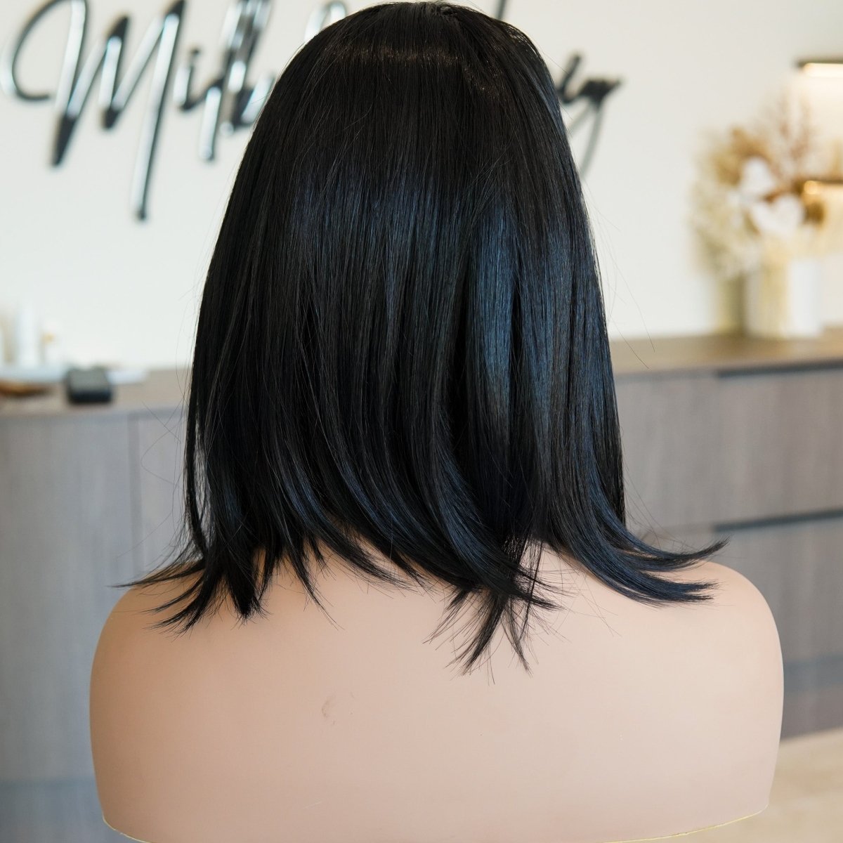 ESTER Black Bob Lace Front Wig - Milk &amp; Honey Wigs