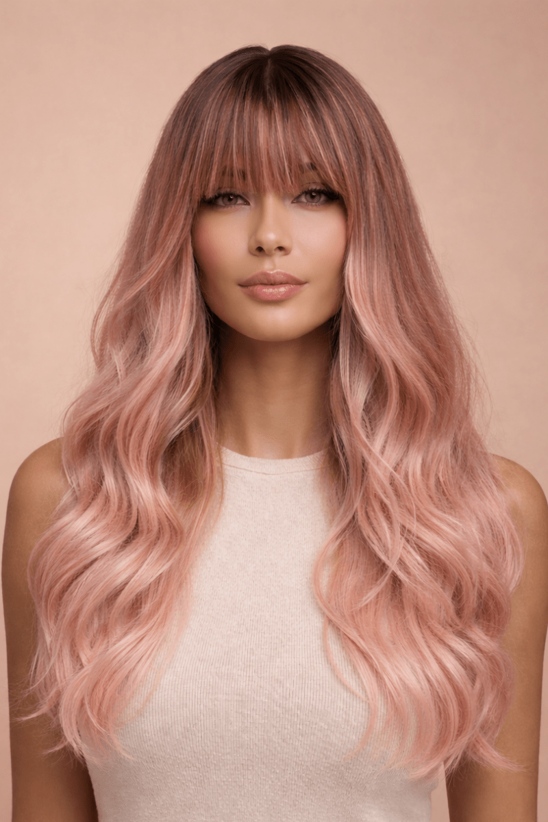 EVA - Pink Ombre - Fringe Wig - Milk &amp; Honey Wigs