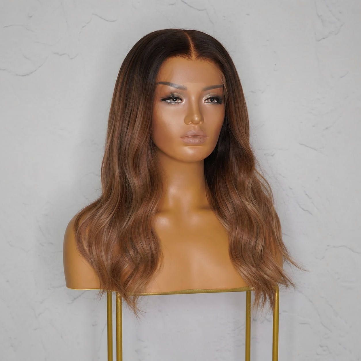 YOLANDA 18 INCH - Ombre Brown - Human Hair Wig