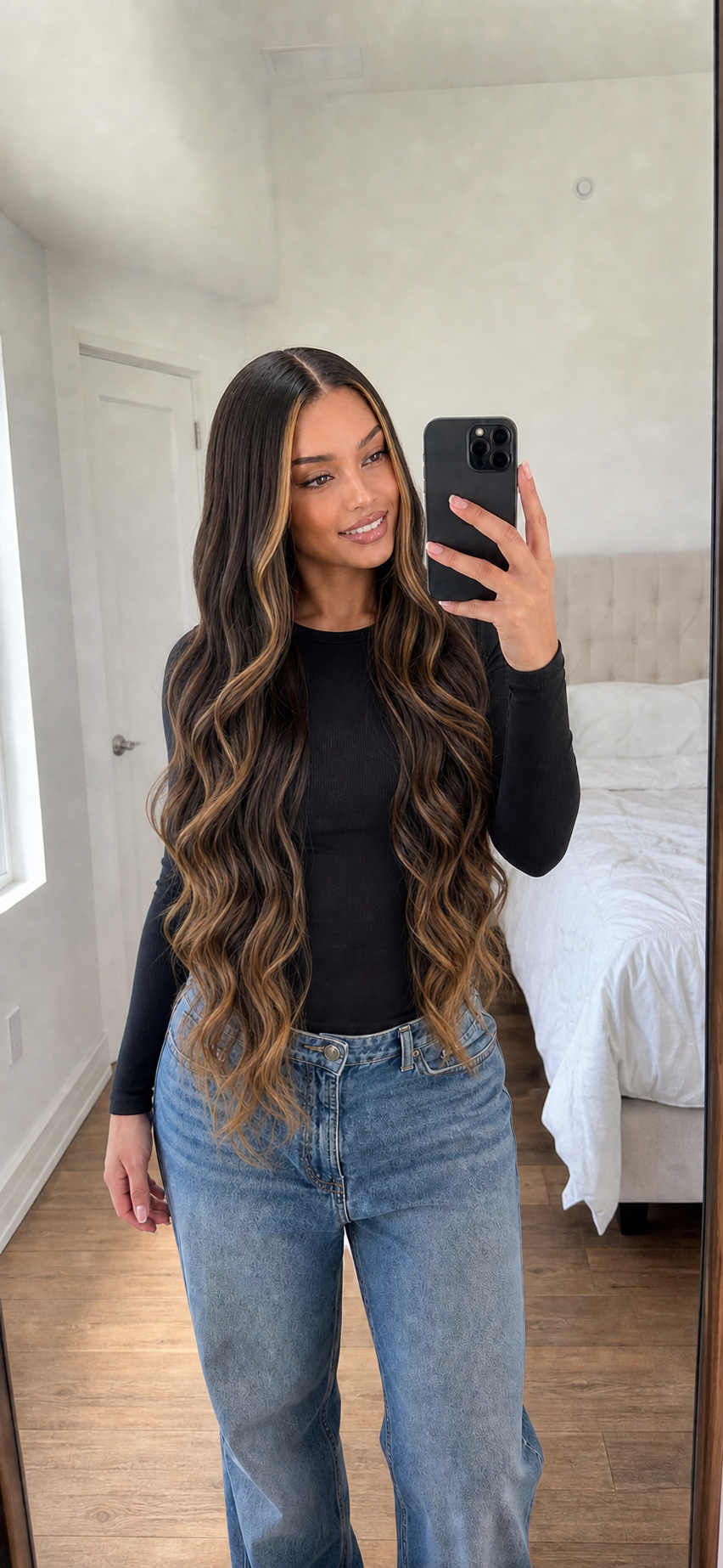 KARINA brown human hair lace front wig | Milk &amp; Honey Wigs