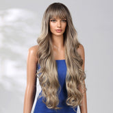 Extra Long Dark Blonde Wavy Fringe Wig - MARKETPLACE - Milk & Honey Wigs