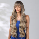 Extra Long Dark Blonde Wavy Fringe Wig - MARKETPLACE - Milk & Honey Wigs